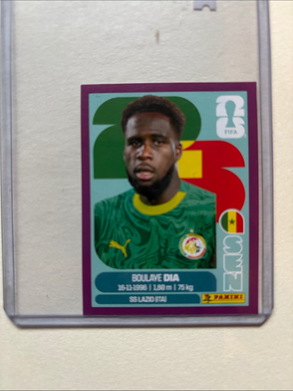 Panini FIFA 2026 Sticker - Senegal 17 (Boulave Dia) - Purple Border